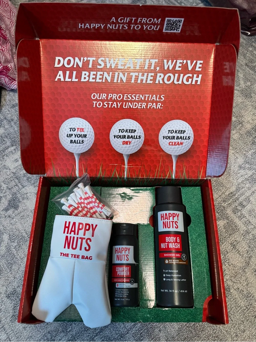 Happy Nuts Body & Nut Wash Gift Set - Red/White